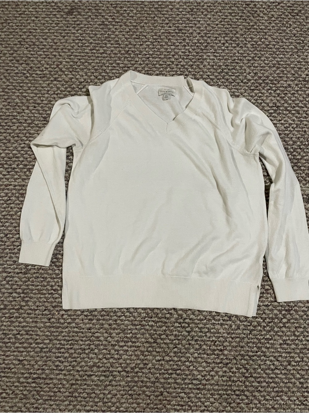 Lucky Brand Women’s V-Neck Sweater in Off-White